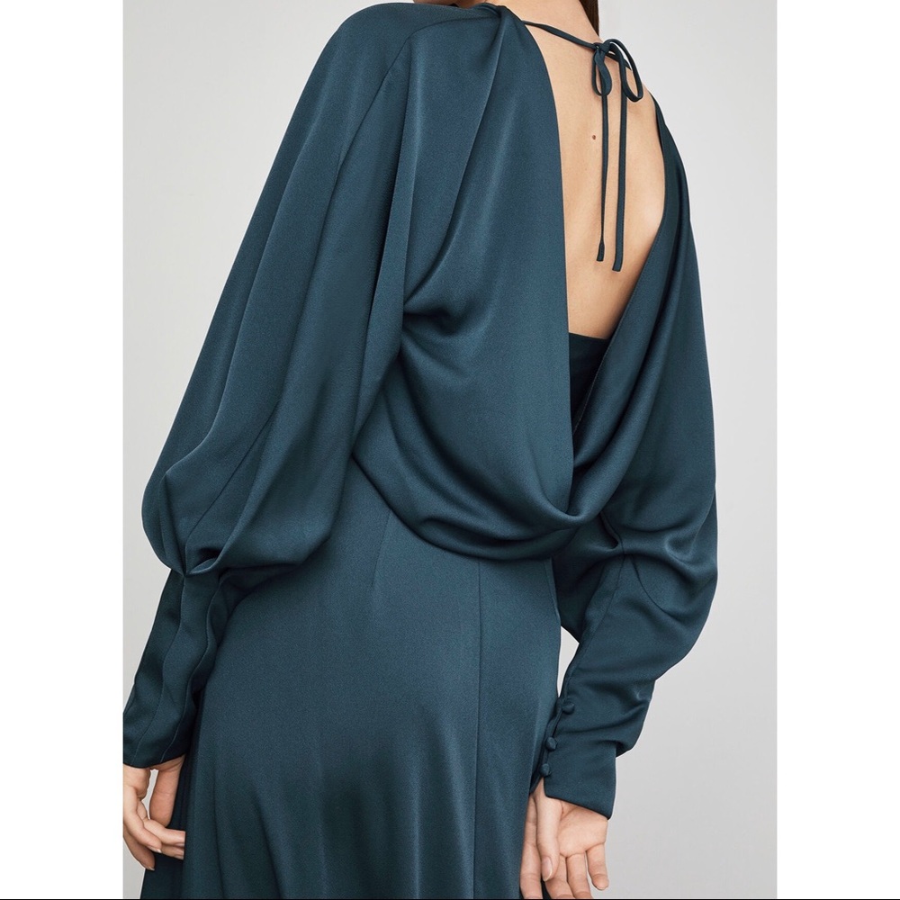 BCBG Draped Back Full Length Dress